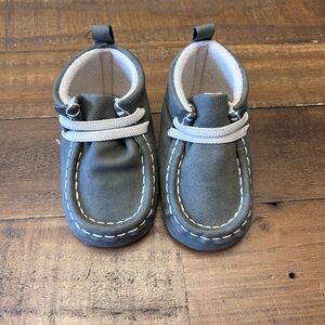 Toddler Gray Moccasin-Style Slip-On Shoes